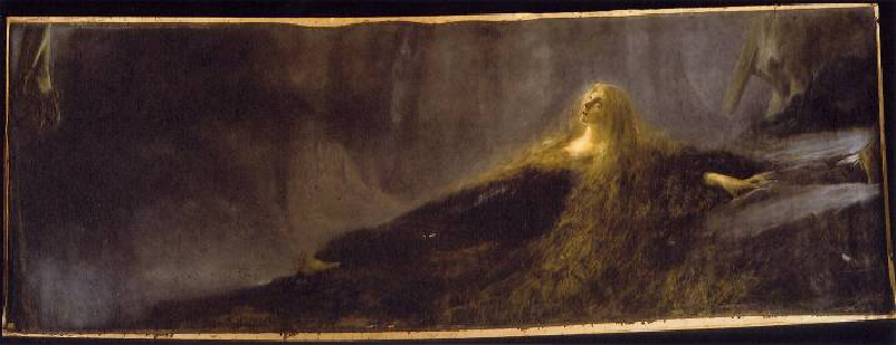 Arturo Viligiardi (1869-1936)  Sul Calvario, 1894  olio su tela, cm. 134×400